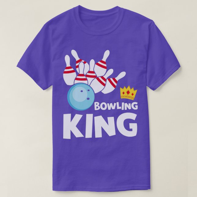 T-shirt Bowling King Funny Bowling Ball T (Design devant)