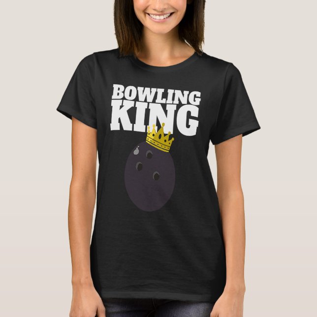 T-shirt Bowling King funny Bowling King (Devant)