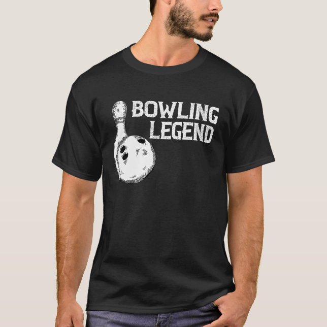 T-shirt Bowling Legend Strike Bowler Bowling Team Bowling (Devant)