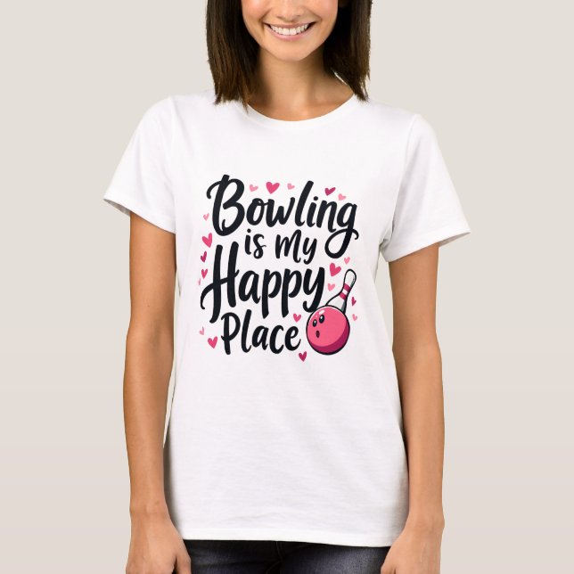 T-shirt Bowling Lover Cute Retro esthétique Sports Design (Devant)