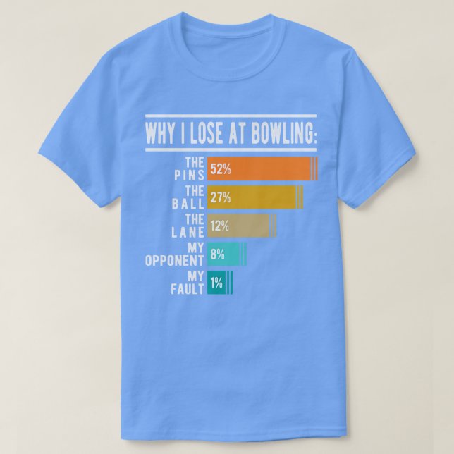 T-shirt Bowling Lover Pourquoi J'Ai Perdu À Bowling (Design devant)