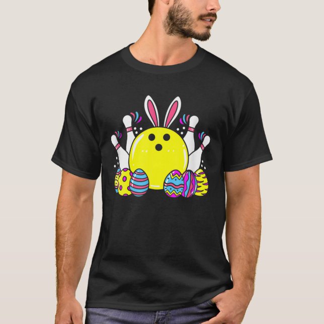 T-shirt Bowling Maman Drôle Jour de Pâques Bunny Tee (Devant)