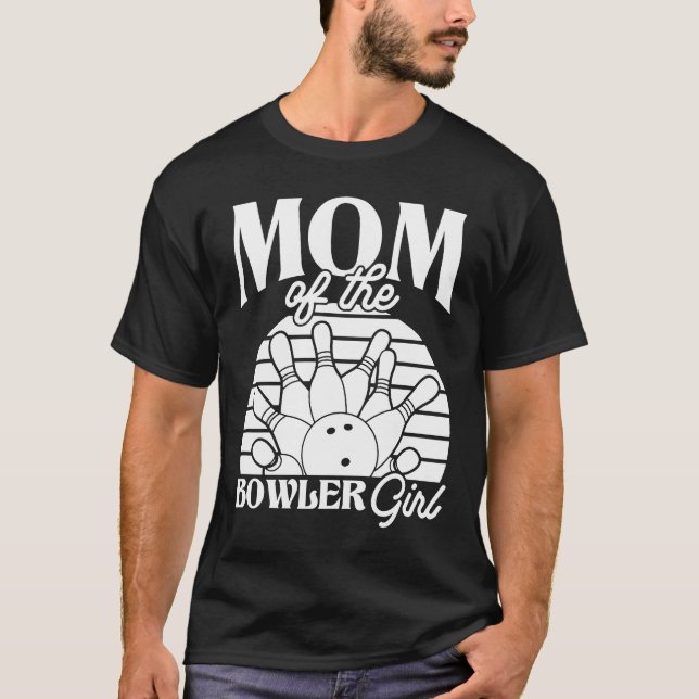 T-shirt Bowling Maman Pin Bowler Strike Team Bowling Alley (Devant)