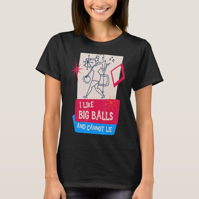 T-shirt Bowling moderne du milieu du siècle rétro (Devant)