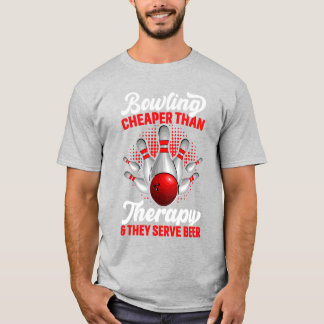 T-shirt Bowling moins cher que la thérapie et ils servent