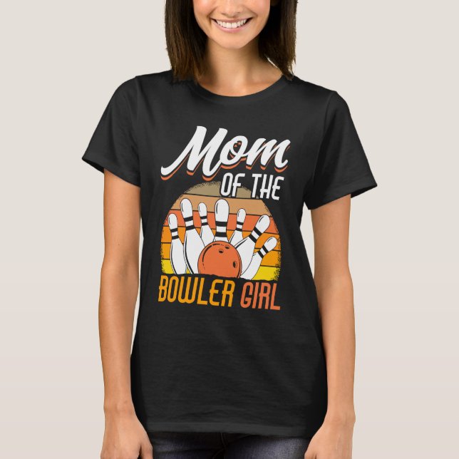 T-shirt Bowling Mom Pin Bowler Strike Team Bowling Alley P (Devant)