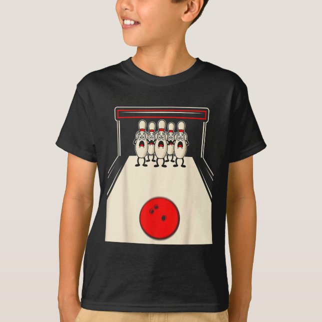 T-shirt Bowling N Ed Ns Funny Bowler Player Kids Boys Men  (Devant)