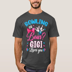 T-shirt Bowling ou Bows Gigi vous aime Genre Révéler rose