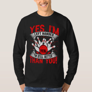 T-shirt Bowling Oui je suis gaucher Bowling Main gauche B