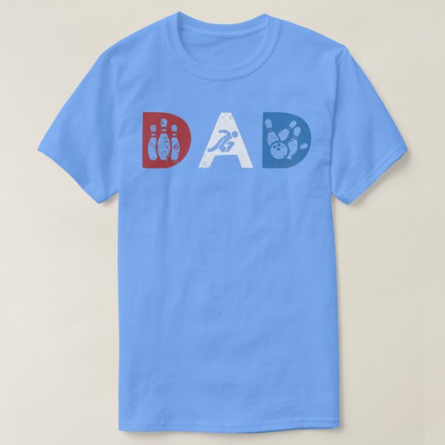 T-shirt Bowling Papa Retro Père Parfait pour les papas Vin (Design devant)