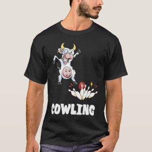 T-shirt Bowling Pin Cow Funny Bowling Bowler Strike Bowlin