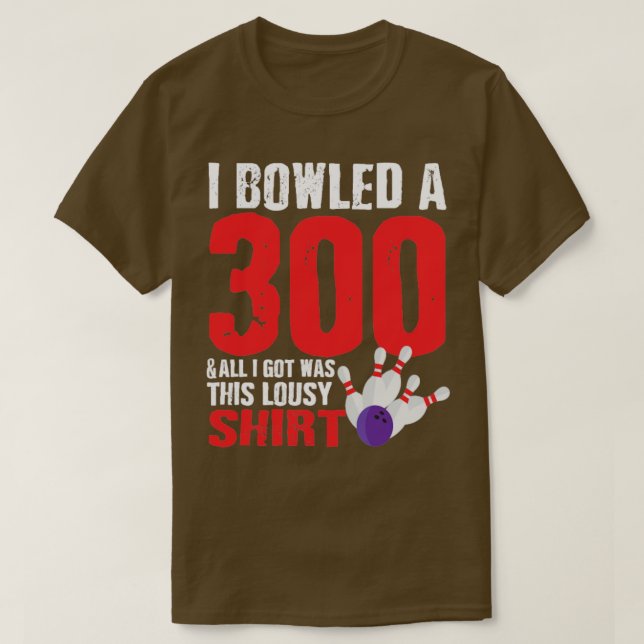 T-shirt Bowling Player Team 300 Perfect Game Strike (Design devant)