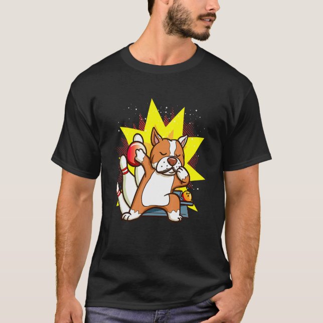 T-shirt Bowling pour enfants Pitbull qui fait dabber (Devant)