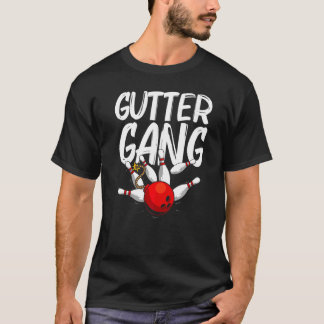 T-shirt Bowling Pour Hommes Et Femmes Cool Gutter Gang Bow