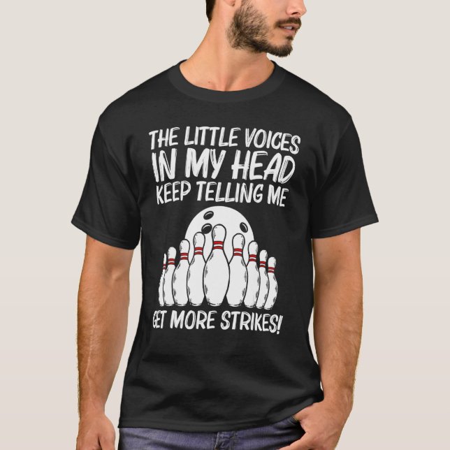T-shirt Bowling Pour Hommes Joueuse De Bowling (Devant)