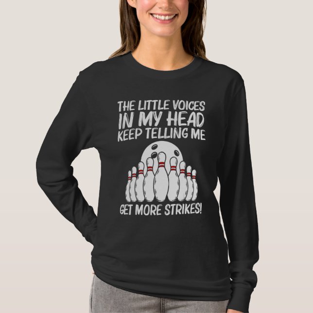T-shirt Bowling Pour Hommes Joueuse De Bowling (Devant)