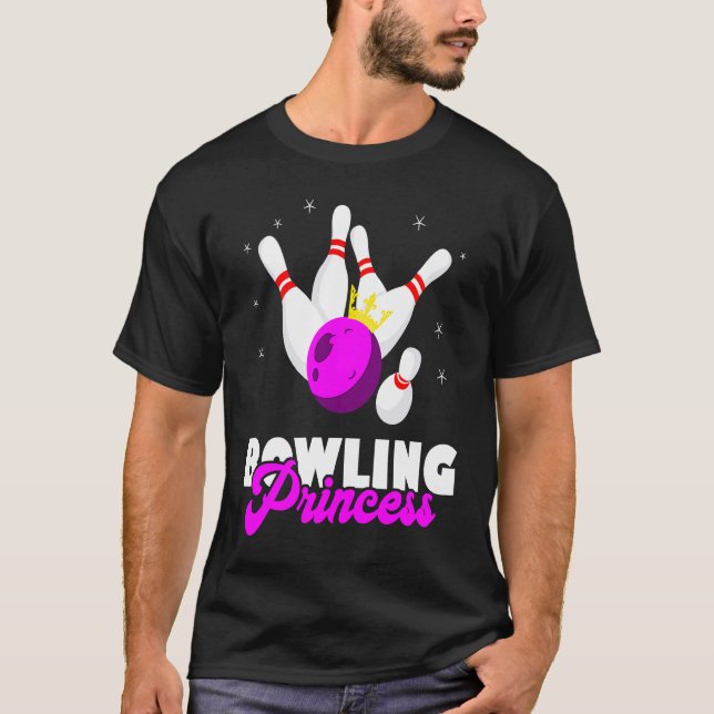 T-shirt Bowling Princess Crown Strike Bowler (Devant)