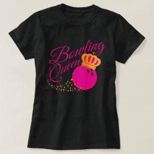 T-shirt Bowling Queen design Drôle cadeau pour filles Bow