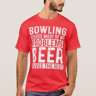 T-shirt Bowling Résoudre La Plupart De Mes Problèmes Bière