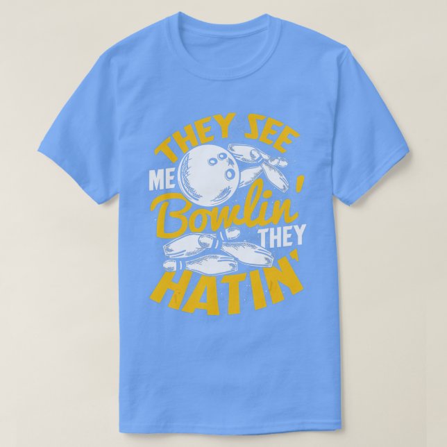 T-shirt Bowling  Roll Pins Strike Bowler Sports Team  (Design devant)