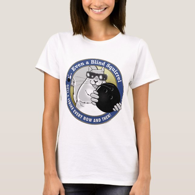 T-shirt Bowling sans visibilité d'écureuil (Devant)