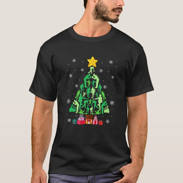 T-shirt Bowling sapin de Noël amusant Sports Amoureux Noël (Devant)