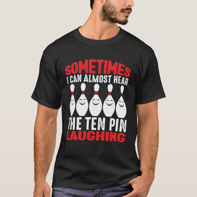 T-shirt Bowling Spare Strike Pin Bowling Alley (Devant)