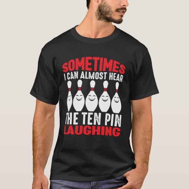 T-shirt Bowling Spare Strike Pin Bowling Alley (Devant)
