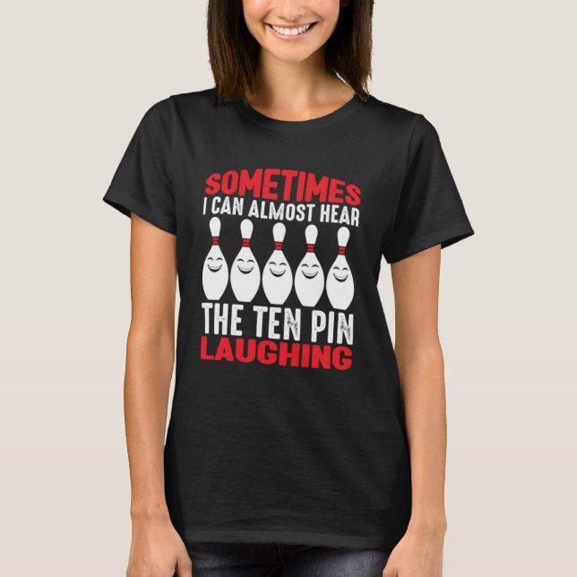 T-shirt Bowling Spare Strike Pin Bowling Alley (Devant)