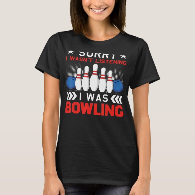 T-shirt Bowling Spare Strike Pin Bowling Alley 3 (Devant)