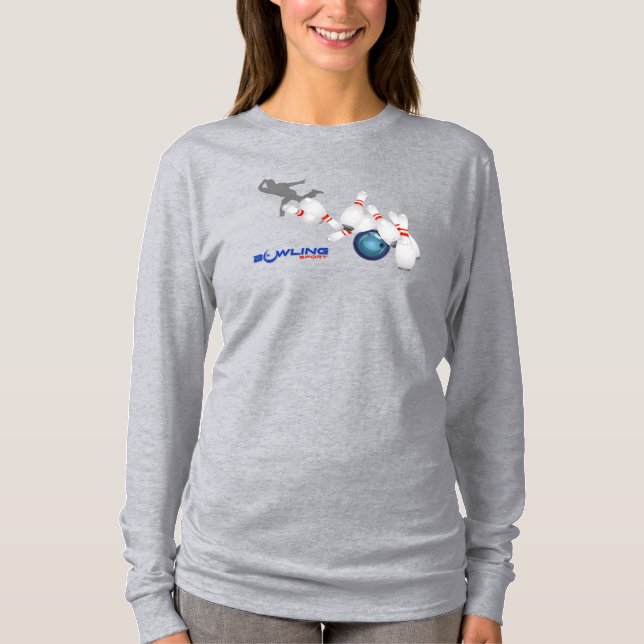 T-shirt Bowling Sports | Manche longue pour femmes (Devant)