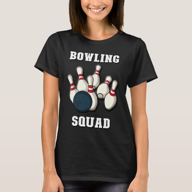 T-shirt Bowling Squad  Men & Women Players  Ten Pin Bowlin (Devant)
