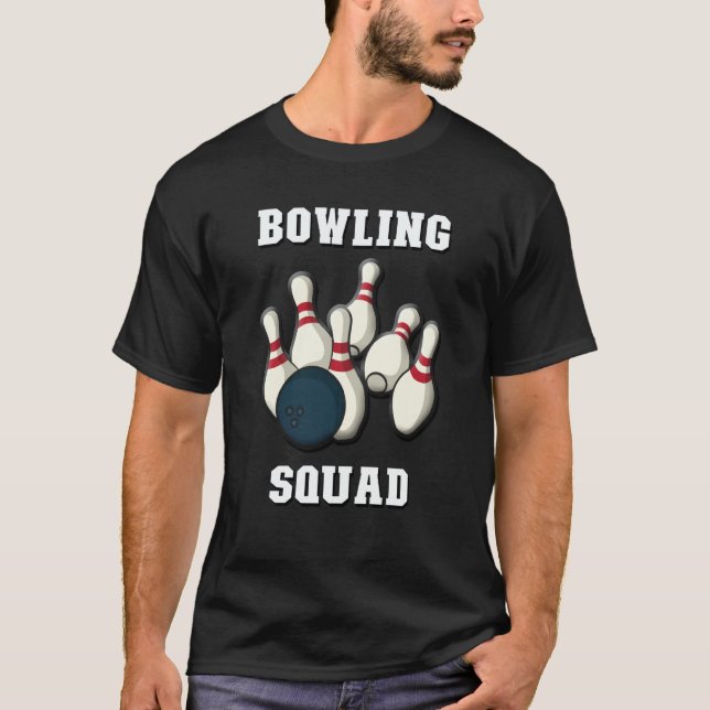 T-shirt Bowling Squad  Men & Women Players  Ten Pin Bowlin (Devant)