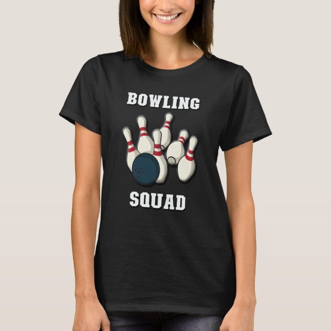 T-shirt Bowling Squad  Men & Women Players  Ten Pin Bowlin (Devant)