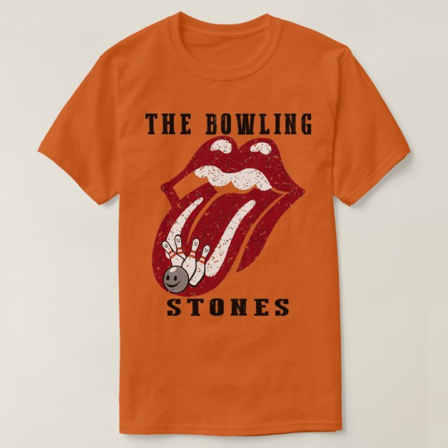 T-shirt Bowling Stones Drôle drapeau américain Bowling Lov (Design devant)