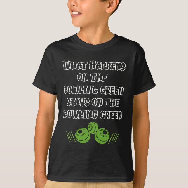 T-shirt Bowling sur gazon drôle  (Devant)