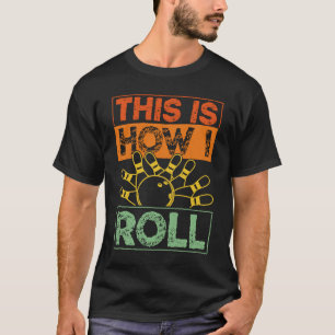 T-shirt Bowling Team Alley Jeter Un Jeu De Grève Fun Pins 