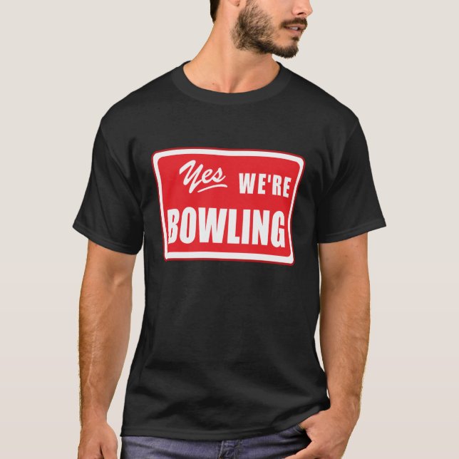 T-shirt Bowling Team  Saying Bowlers League Night (Devant)