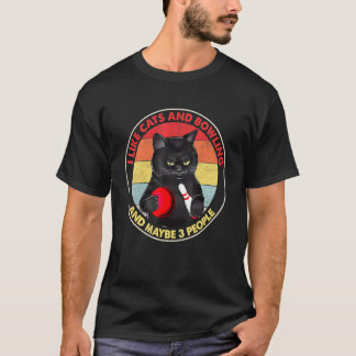 T-shirt Bowling Tee Comme Chat Peut-Être 3 Personnes Food 