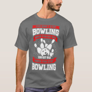 T-shirt Bowling Vieux Homme Grand-père Bowler Grand-père C