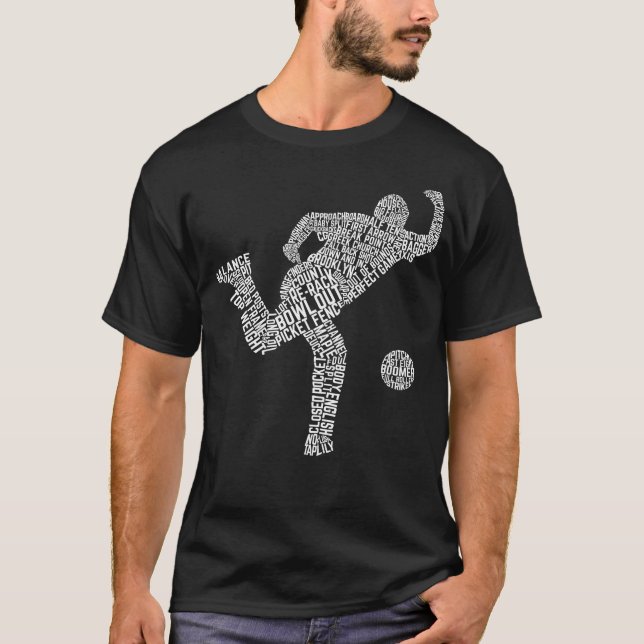 T-shirt Bowling Word Art, Bowler Typographie (Devant)