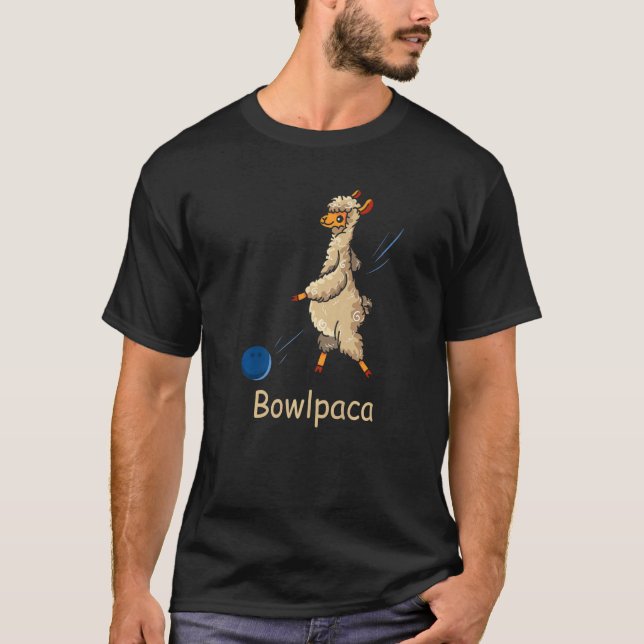 T-shirt Bowlpaca  Alpaca Bowling Llama Bowler (Devant)