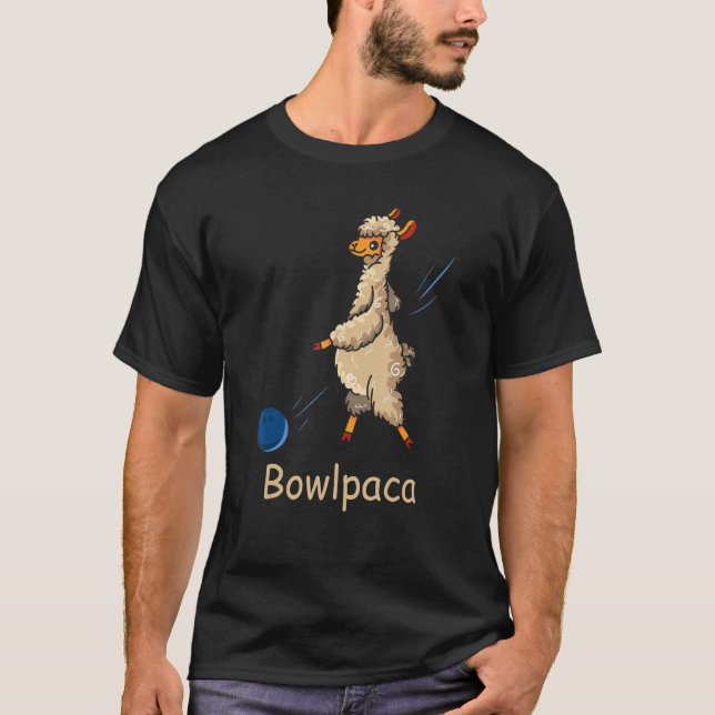 T-shirt Bowlpaca Alpaca Bowling Llama Bowler (Devant)