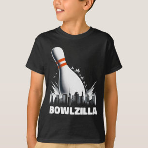 T-shirt Bowlzilla Détruire la ville Dix épines Hommes Enfa