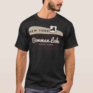 T-shirt Bowman Lake State Park New York Affiche de bienven