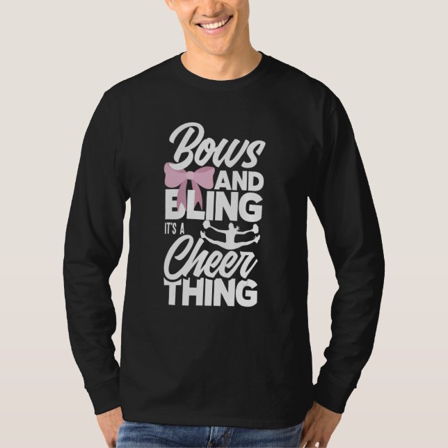 T-shirt Bows And Bling It's A Cheer Thing   Cheerleader (Devant)