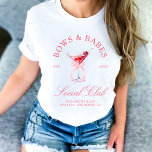 T-shirt Bows & Baby Coquette Cerises Bachelorette<br><div class="desc">La collection "Bows & Babes Coquette Cherries" apporte une touche douce et ludique à toute célébration. La suite propose un cocktail de cerise avec un arc délicat, créant une esthétique flirtante et amusante. Avec son écriture élégante et ses accents doux, cette collection capture une ambiance féminine et coquette, parfaite pour...</div>