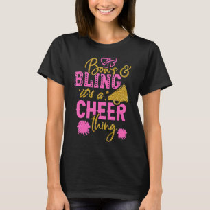 T-shirt Bows & Bling C'est une Cheer Thing Cheerled Cheer