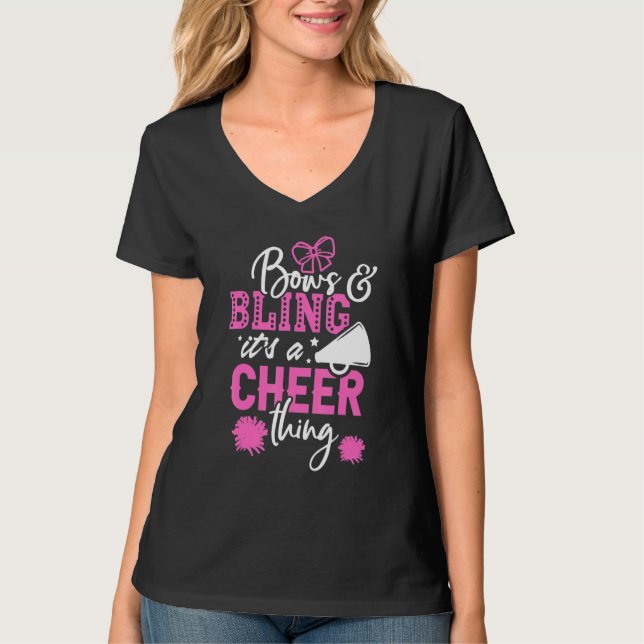 T-shirt Bows & Bling It's A Cheer Thing Cheerleading Cheer (Devant)