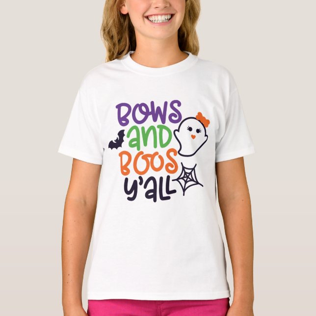 T-shirt Bows & Boos Y'all, Halloween amusant (Devant)